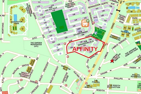 Affinity At Serangoon Location at Former HUDC Serangoon Ville