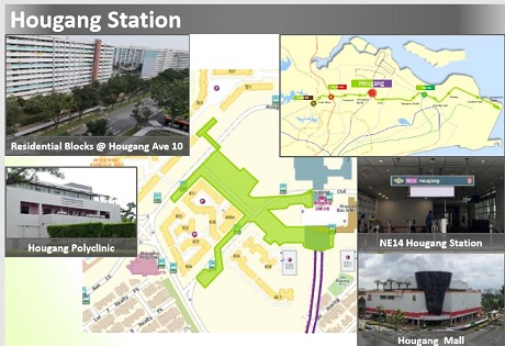 Cross Line MRT at Hougang Station
