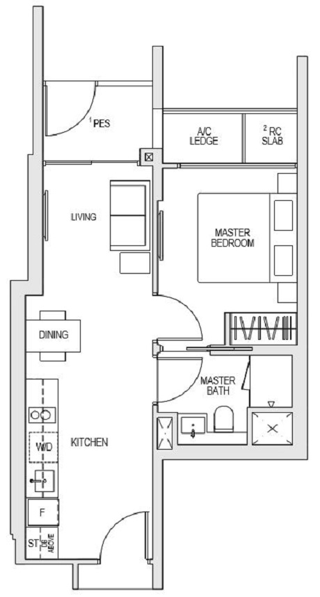  Kent Ridge Hill Residences 1 Bedroom A2-P