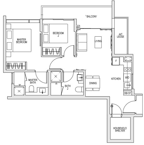 Kent Ridge Hill Residences 2 Bedroom Premium