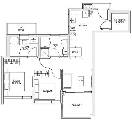 Kent Ridge Hill Residences 2 Bedroom Premium BP2