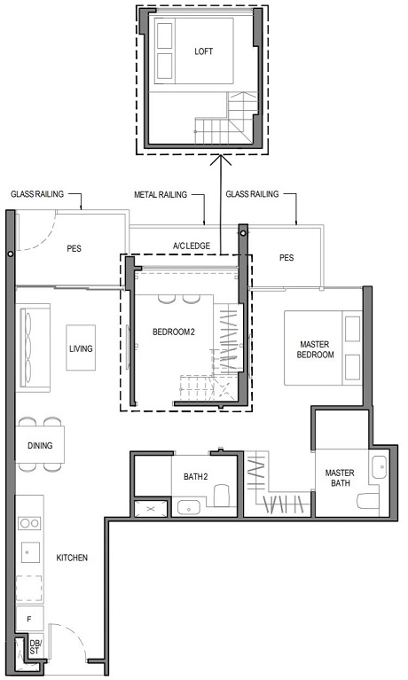 Parc Komo 2 bdr 2D8a-G 71sqm