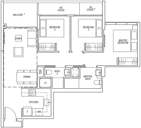 Riverfront Residences Floor Plan