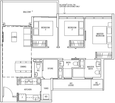 Riverfront Residences Floor Plan