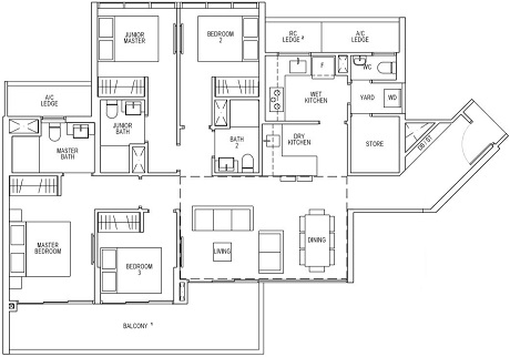 Riverfront Residences Floor Plan