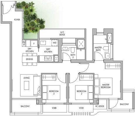 The Tre Ver Floor Plan