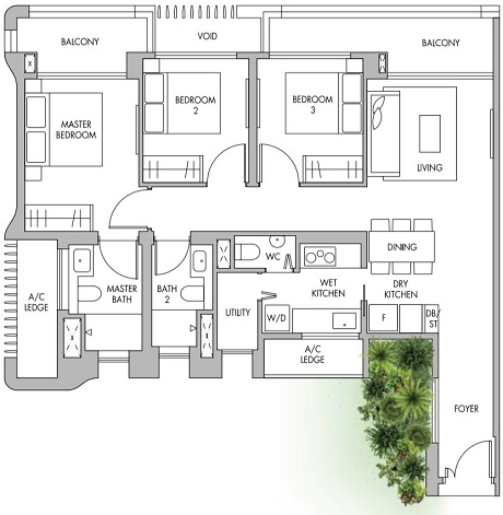 The Tre Ver Floor Plan