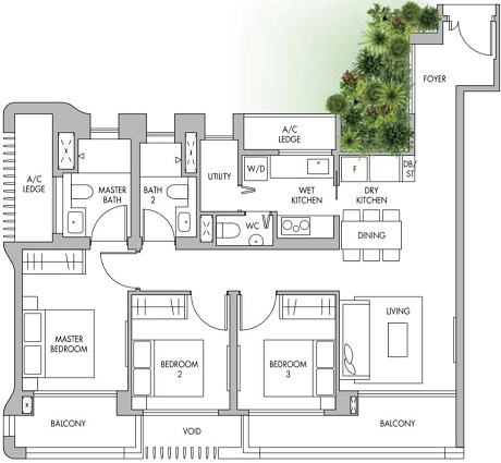 The Tre Ver Floor Plan