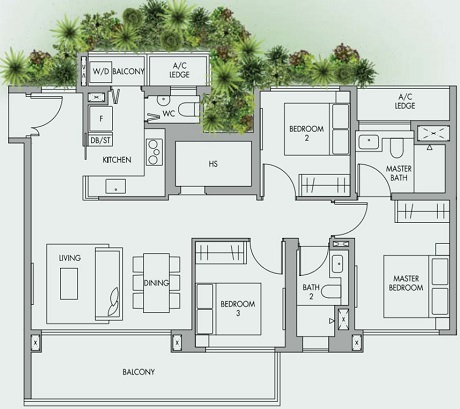 The Tre Ver Floor Plan