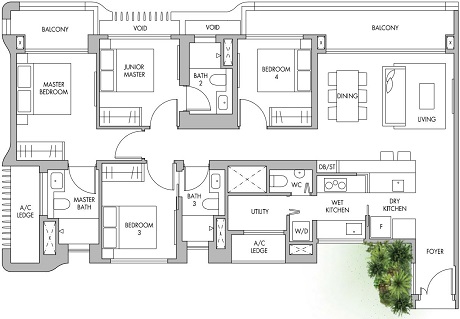 The Tre Ver Floor Plan