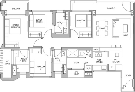 The Tre Ver Floor Plan