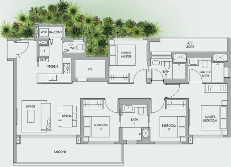The Tre Ver Floor Plan