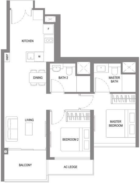 Twin VEW Condo Floor Plan Singapore