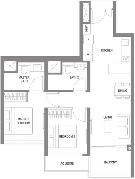 Twin VEW Condo Floor Plan Singapore
