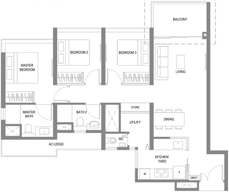 Twin VEW Condo Floor Plan Singapore