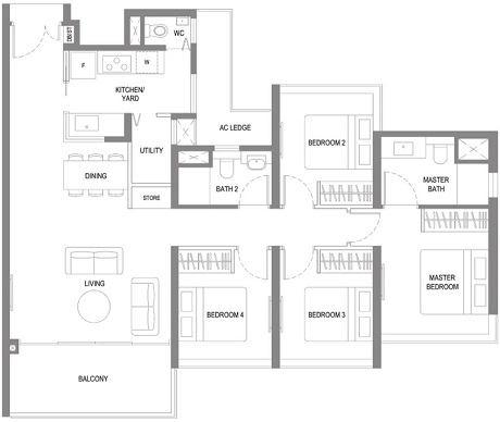 Twin VEW Condominium Singapore Floor Plan