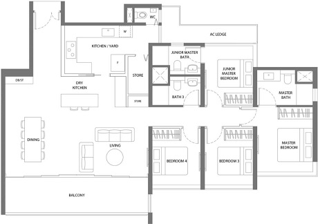 Twin VEW Condominium Singapore Floor Plan
