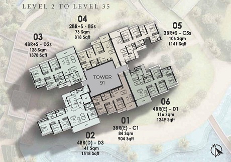 Twin VEW Condominium Singapore Site Plan & Floor Plan